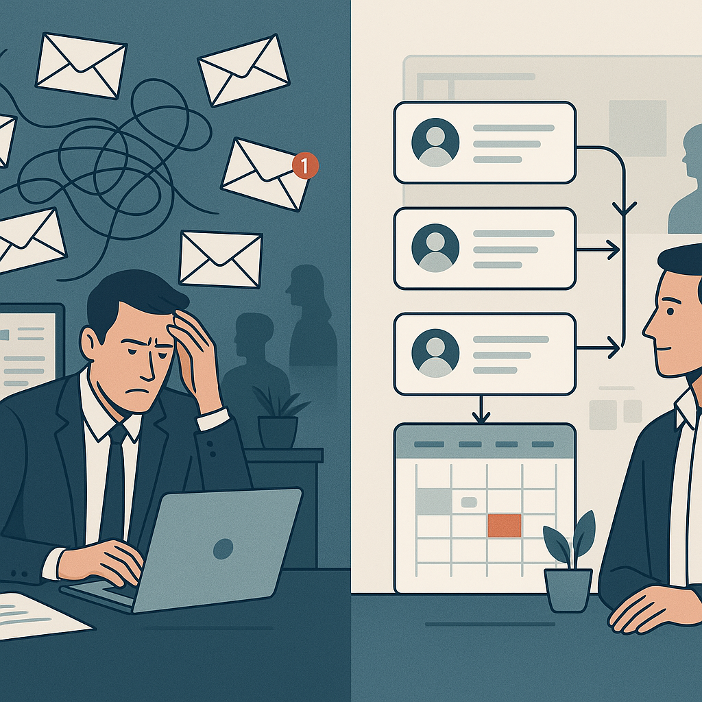 Illustratie bij Growgo vs e-mail outreach: wat geeft je meer afspraken en controle?
