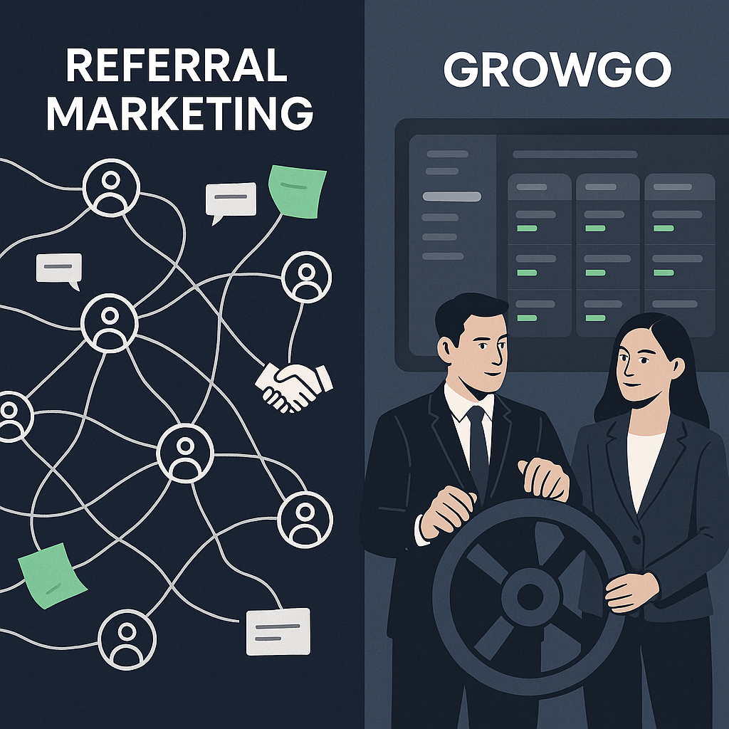 Illustratie bij Growgo vs referral marketing: wat levert jouw bedrijf meer controle op?