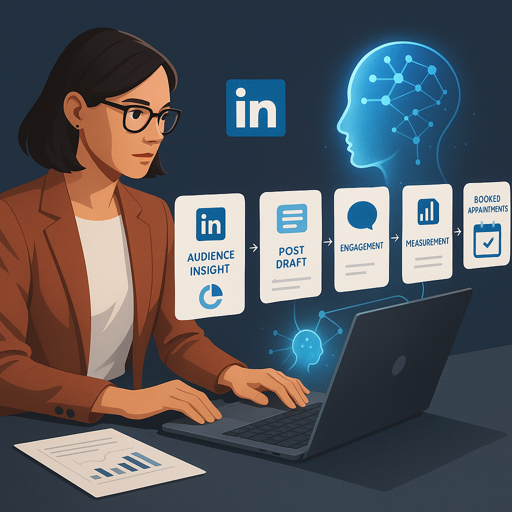 Illustratie bij Hoe gebruik je AI voor LinkedIn content zonder generieke posts?