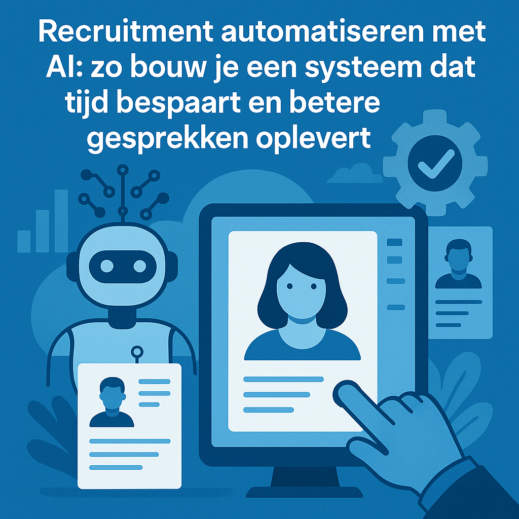 Illustratie bij Recruitment automatiseren met AI: zo bouw je een systeem dat tijd bespaart en betere gesprekken oplevert