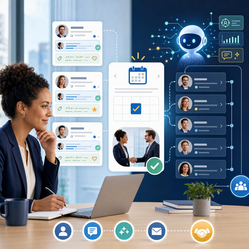 Illustratie bij AI voor LinkedIn outreach: zo krijg je meer afspraken zonder onpersoonlijke berichten