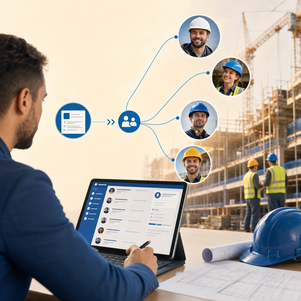 Illustratie bij Bouw vacatures promoten via LinkedIn: zo krijg je meer gesprekken met de juiste kandidaten