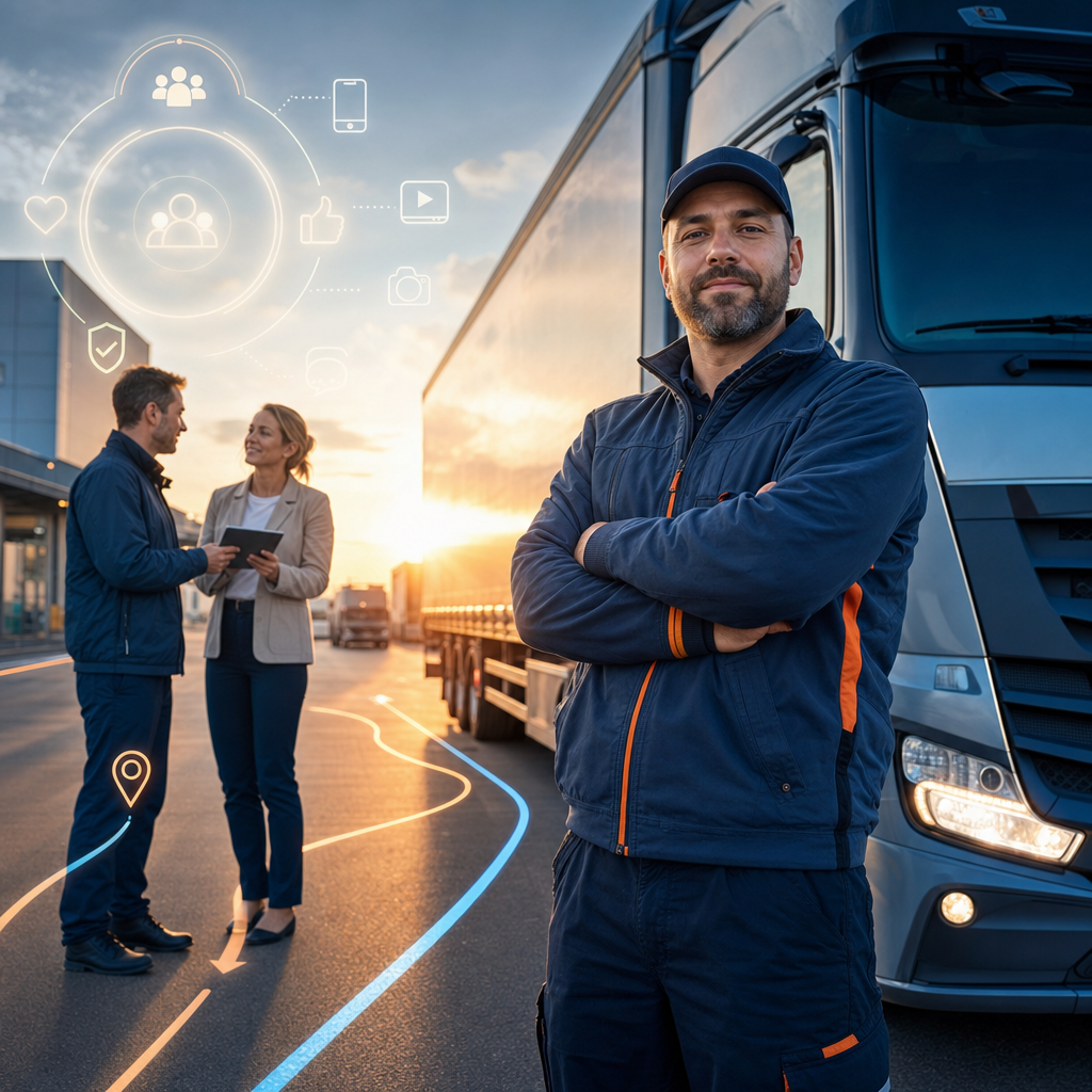 Illustratie bij Hoe werkt employer branding in transport en hoe bouw je een werkgeversmerk dat chauffeurs aantrekt?