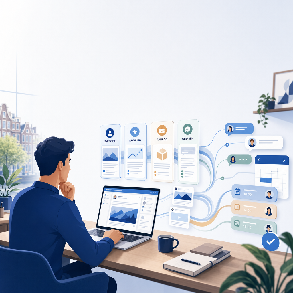 Illustratie bij Welke LinkedIn content voor freelancers werkt en hoe je er meer afspraken uit haalt