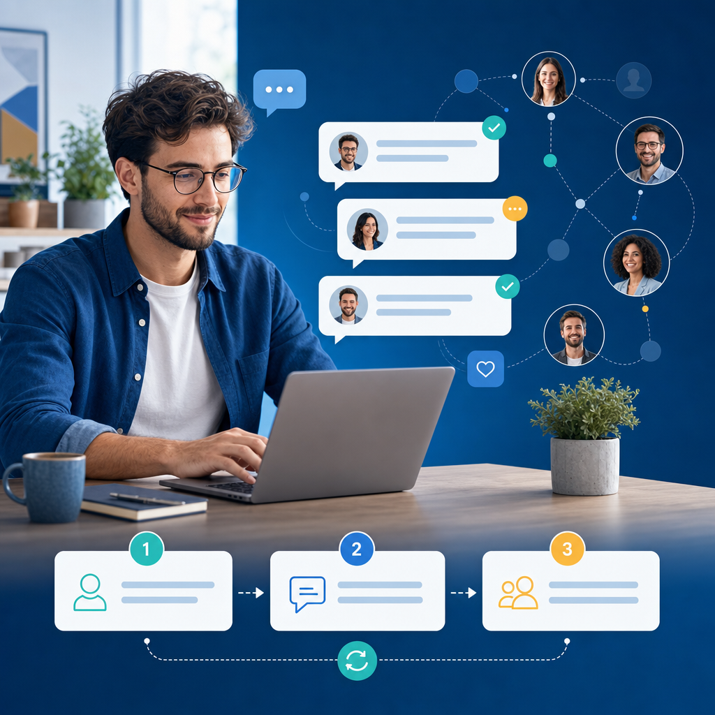 Illustratie bij LinkedIn berichten sturen als freelancer: zo krijg je meer gesprekken zonder harde pitch