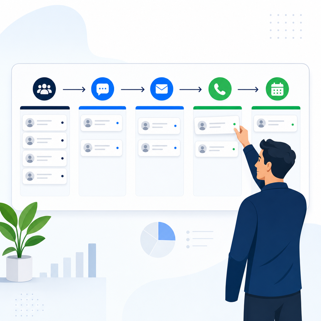 Illustratie bij Hoe ziet een simpele sales workflow eruit?