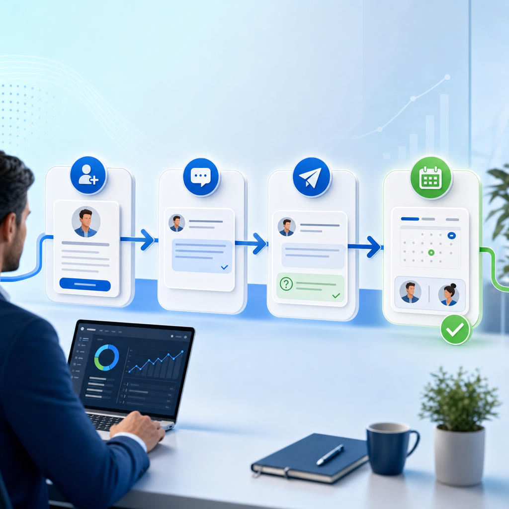 Illustratie bij Van LinkedIn connectie naar afspraak: zo bouw je een sales workflow die gesprekken oplevert