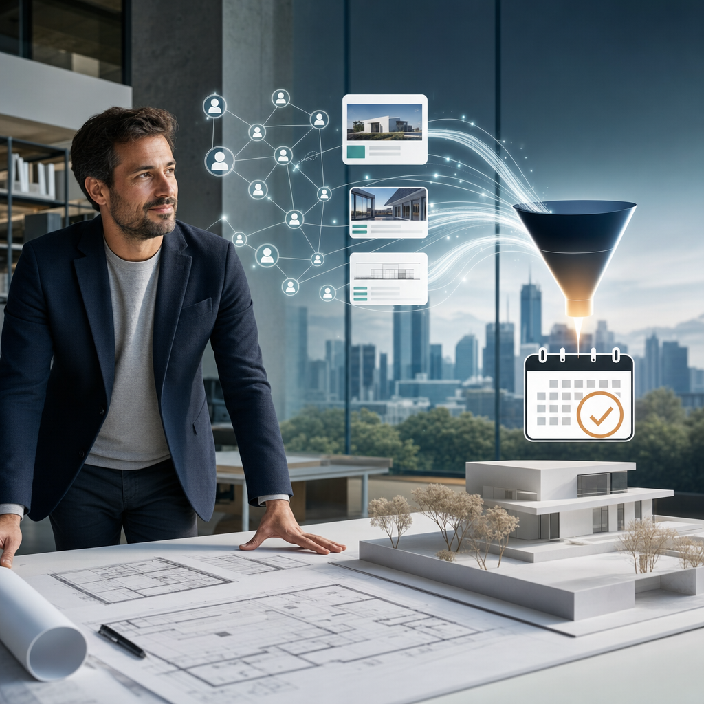 Illustratie bij Hoe bouw je zichtbaarheid als architect die meer afspraken oplevert?