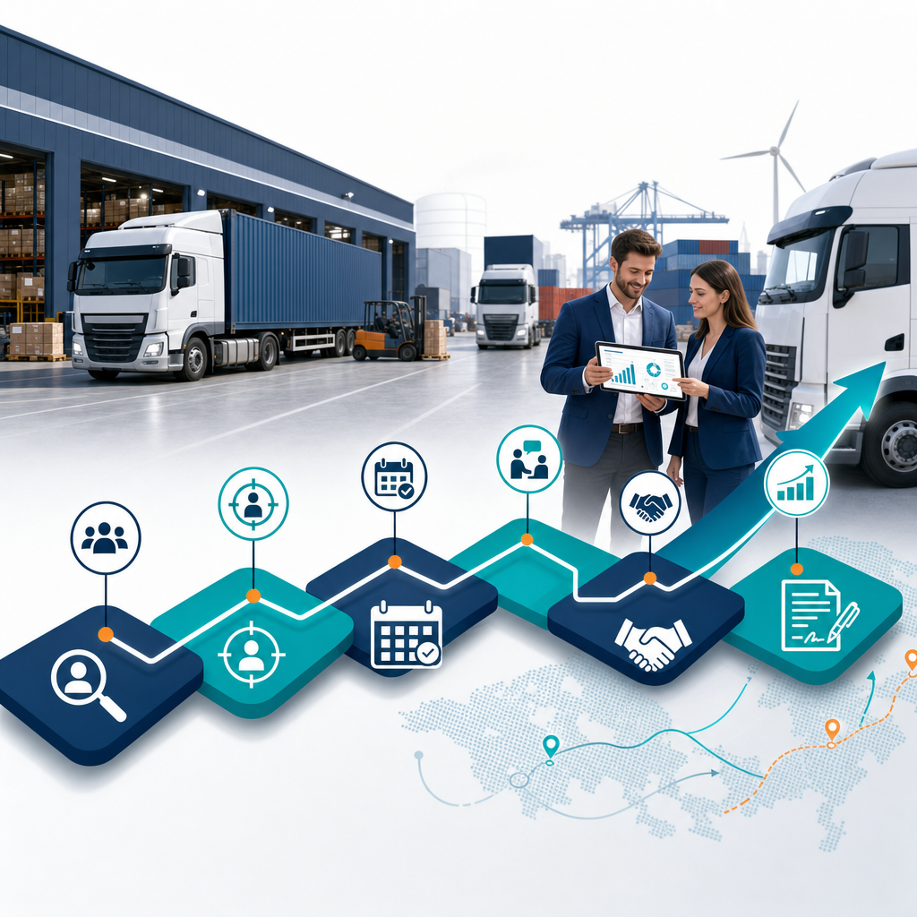 Illustratie bij Hoe laat je een logistiek bedrijf groeien met een structureel salesproces?