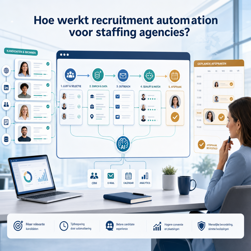 Illustratie bij Hoe werkt recruitment automation voor staffing agencies?