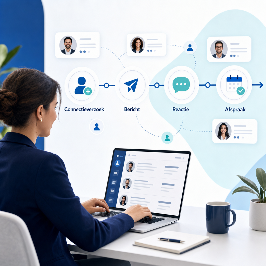 Illustratie bij Hoe werkt LinkedIn outreach voor recruiters? Van connectieverzoek tot afspraak