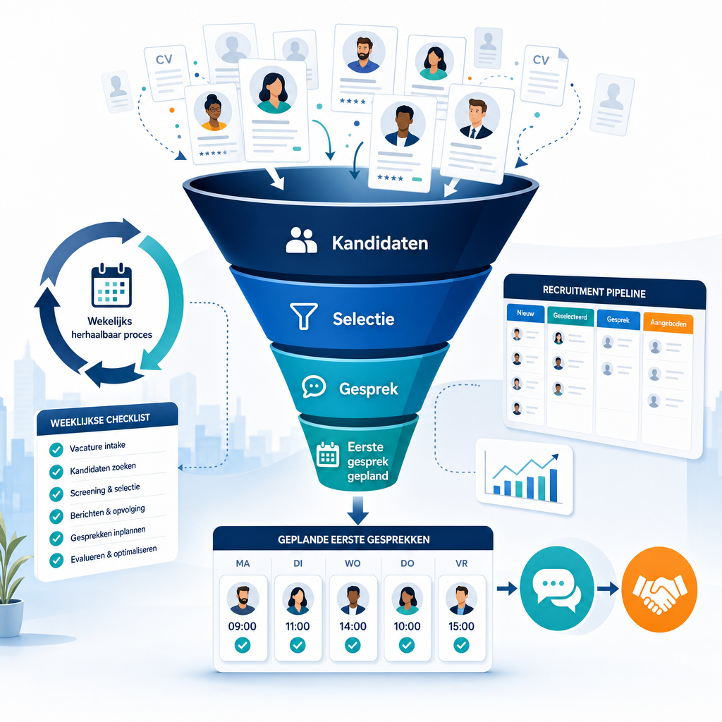 Illustratie bij Recruitment funnel bouwen: zo krijg je meer kandidaten met een vast systeem