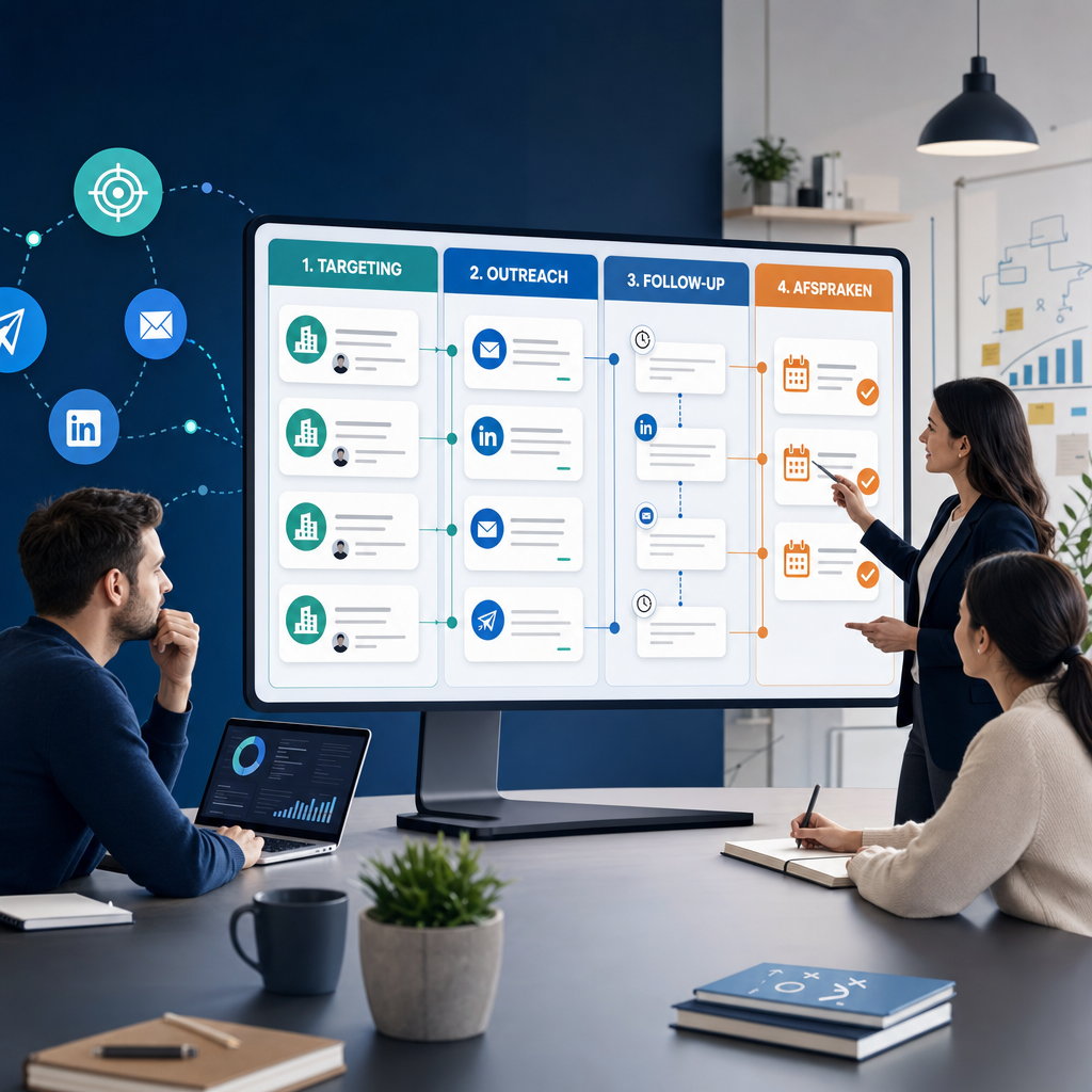 Illustratie bij Hoe werkt outbound voor marketing agencies? Zo bouw je een systeem voor meer afspraken