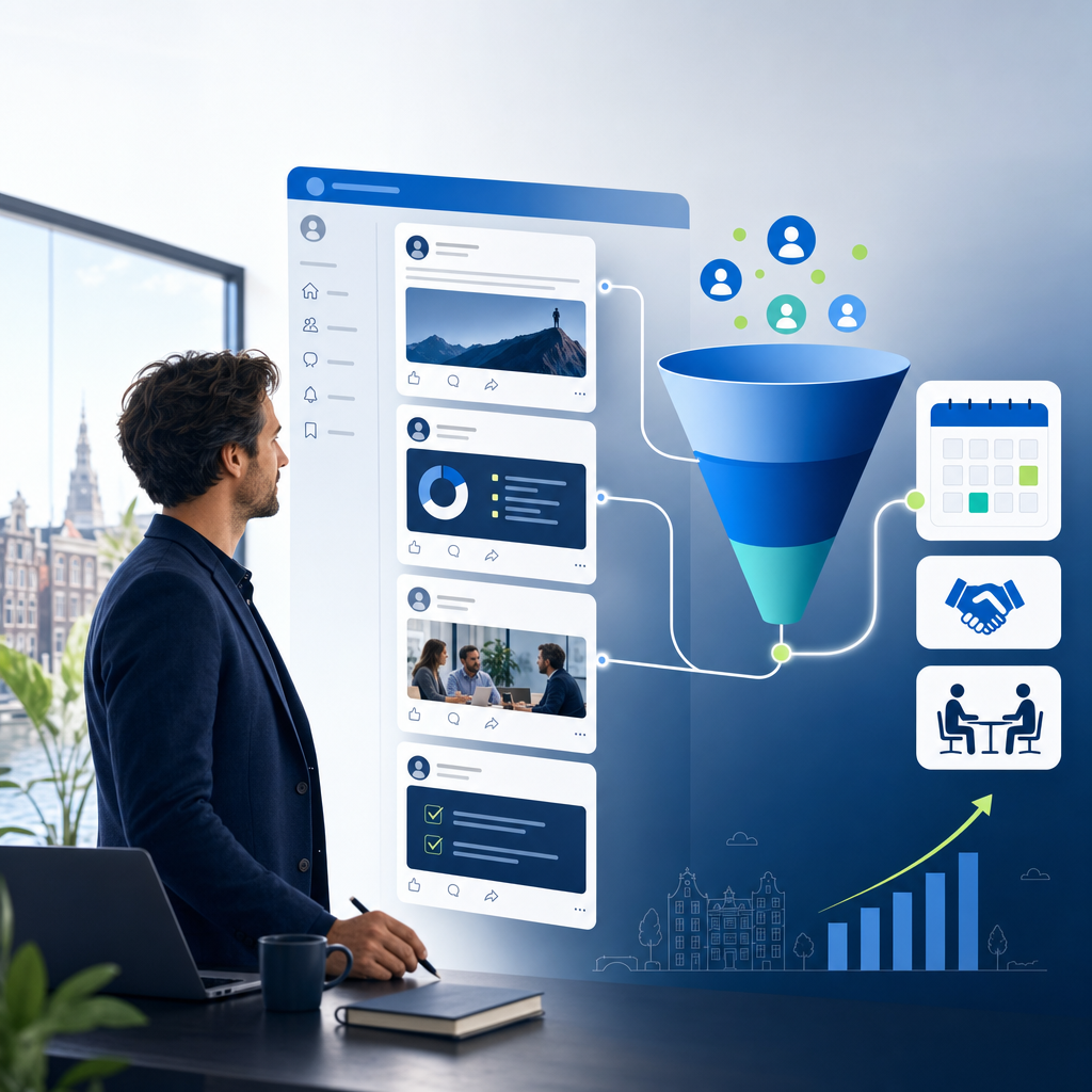 Illustratie bij Welke LinkedIn content voor agencies werkt als je meer afspraken wilt?