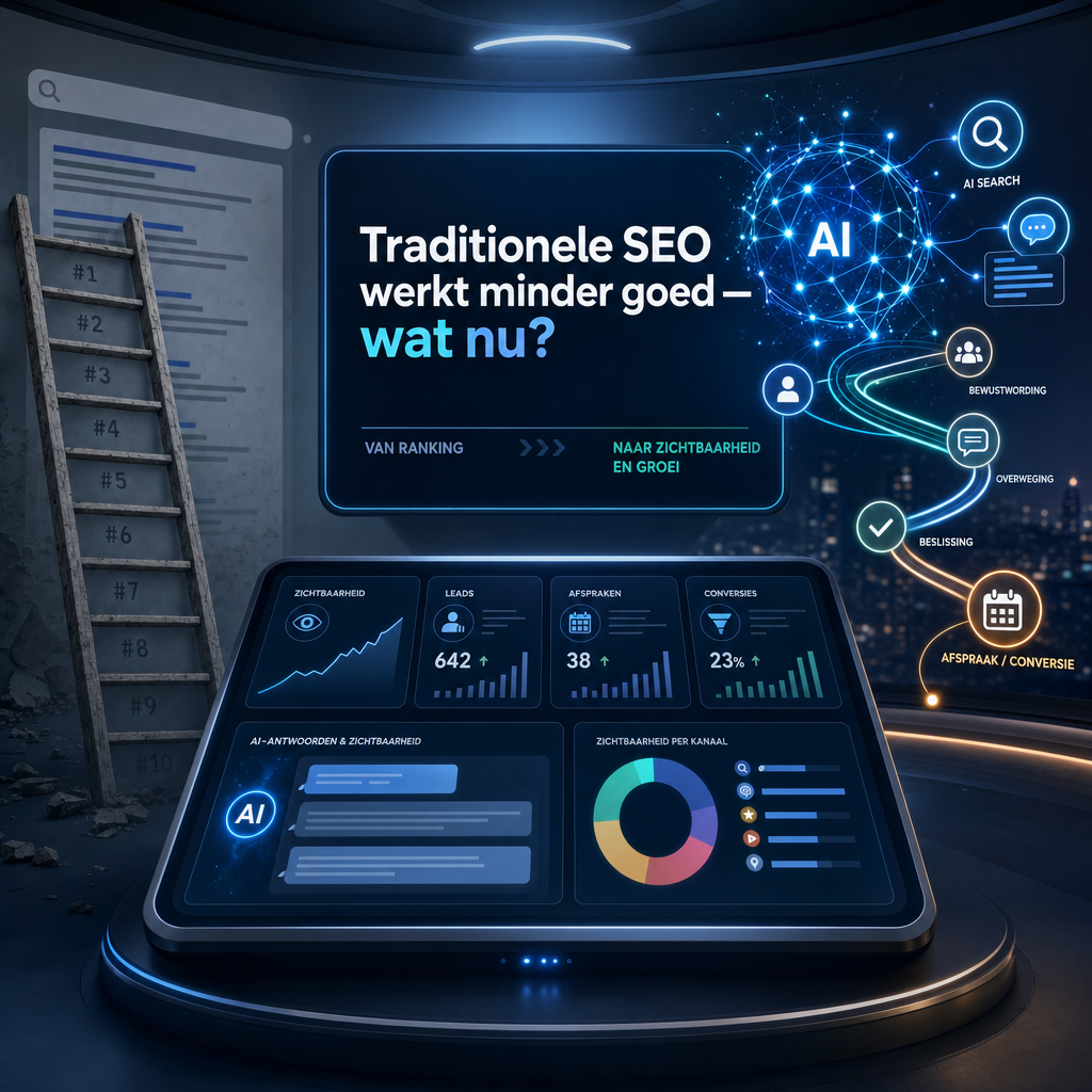 Illustratie bij Waarom traditionele SEO minder goed werkt en wat je nu nodig hebt