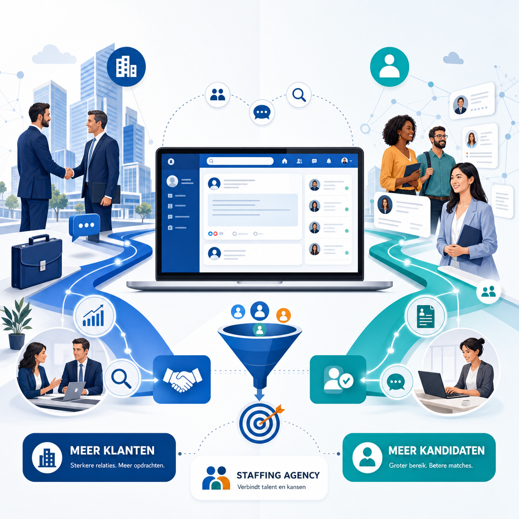 Illustratie bij LinkedIn voor staffing: zo gebruik je LinkedIn voor meer klanten en kandidaten
